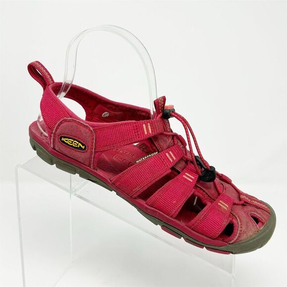 KEEN Women's Clearwater CNX Sandals Bright Pink Size 8 Lightweight Lace Up - Picture 1 of 12
